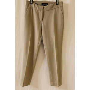 Talbots 4P Khaki Ankle Pants Petite Dress Trouser Timeless Capsule Wardrobe